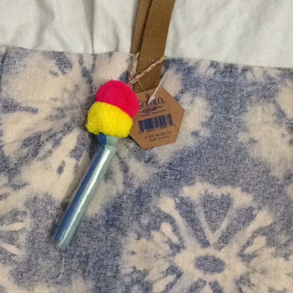 Eccolo Tie Dye Ikat Print Canvas Pouch and Tote - Picture 5 of 7